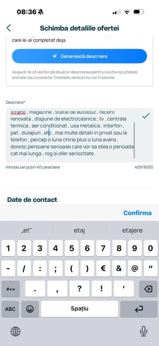 Poprietar inchiriez garsoniera , confort 1