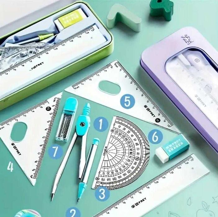 Комплект ученически пособия "Геометрия" от 7 части