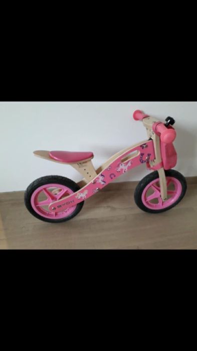 Bicicleta lemn fara pedale