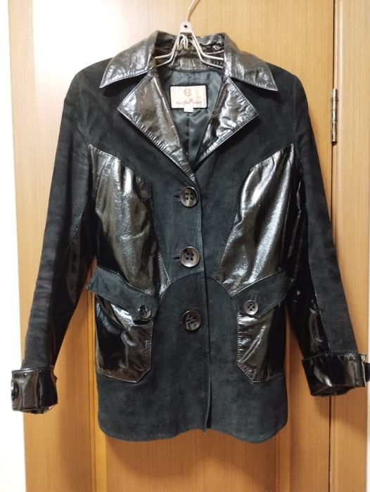 Пиджак кожаный утепленный