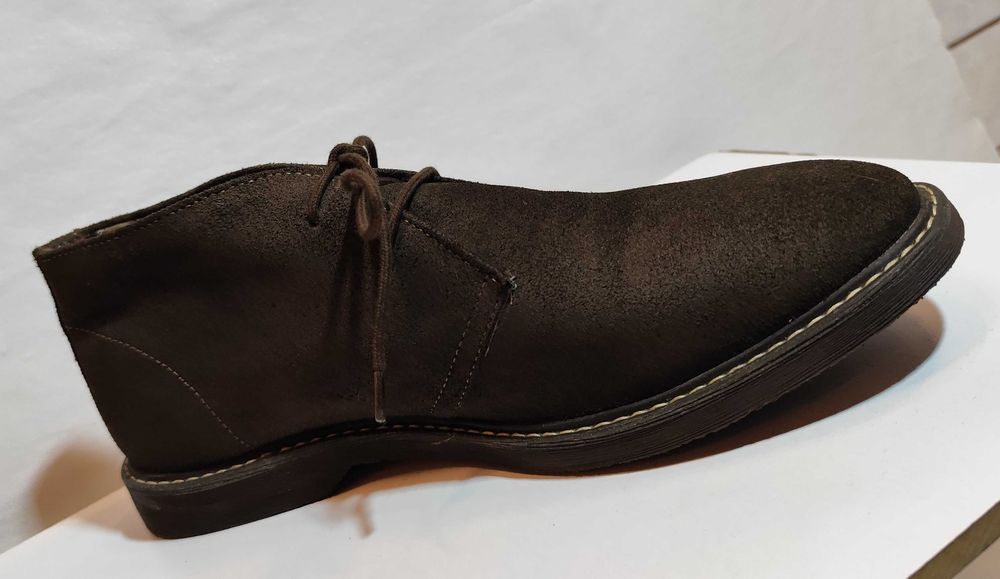 Ghete lace up 42 chukka Royal Class NOI piele naturala moale vernil