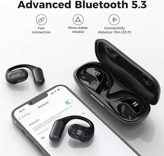 BNARQP Отворени Bluetooth слушалки за уши