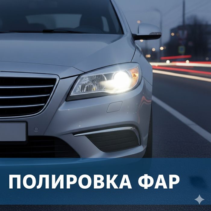 Полировка пластиковых фар
