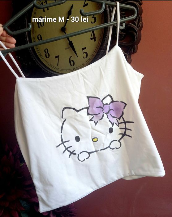 Maieu top hello kitty maieu alb nou dublat