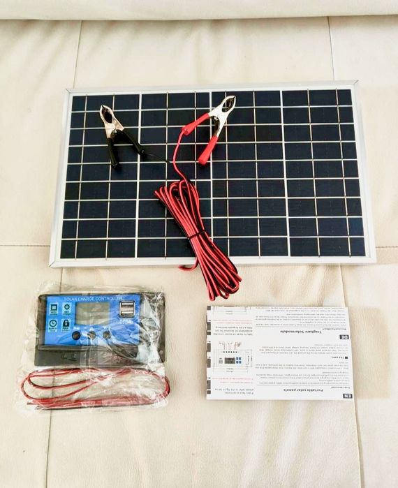 Kit panou solar 20W + Controler 100A