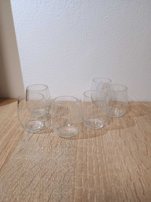 Set 6 pahare mici shot sticla bauturi alcoolice whisky sherry coniac