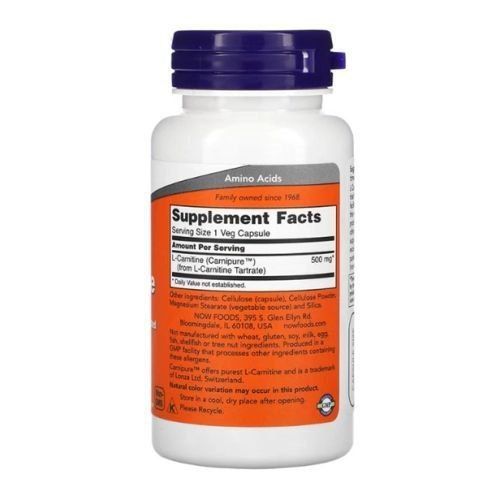 L-карнитин. NOW Foods,500 мг.60 капсул