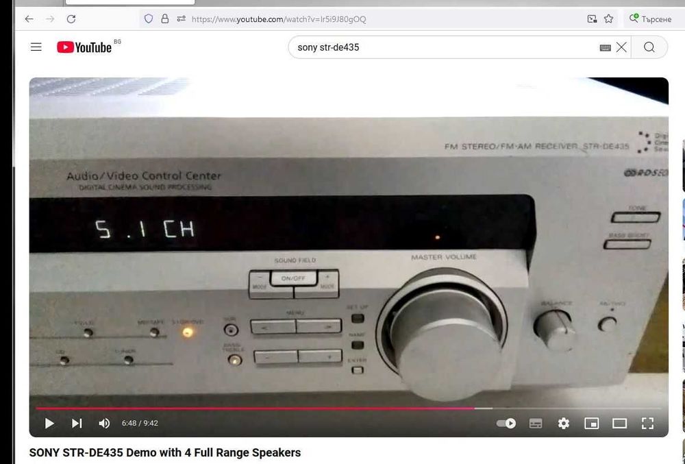 5.1 канален ресивър SONY STR-DE435