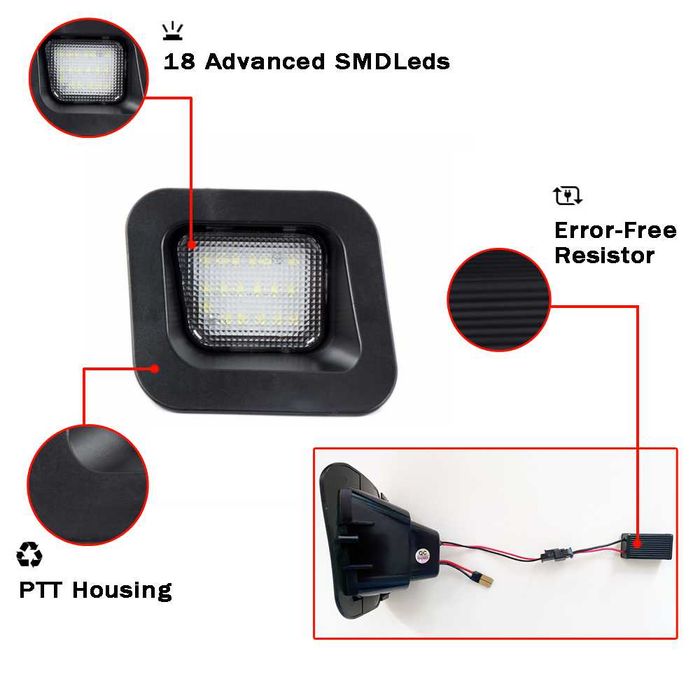 LED Плафони за DODGE Ram 1500 / 2500 / 3500 за заден номер - Додж Рам