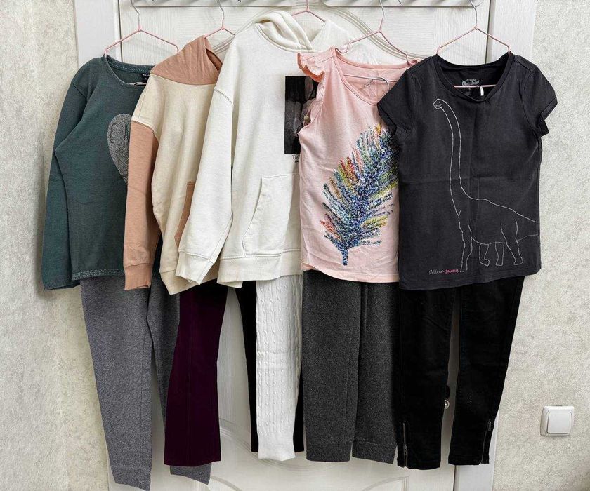 Лоты фирменной детской одежды ZARA, NEXT, H&M, размер 4/12 лет