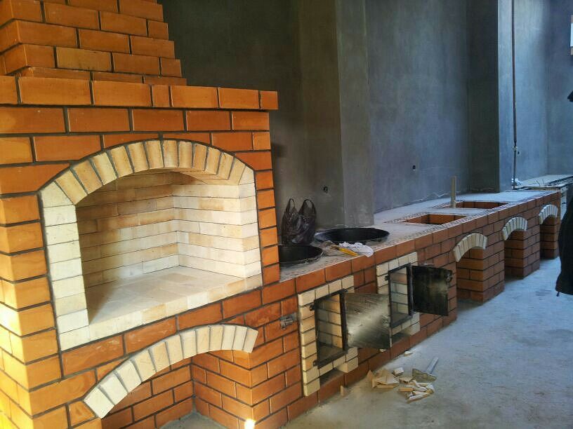 Строительство Летние кухни. Камин. Барбекю.