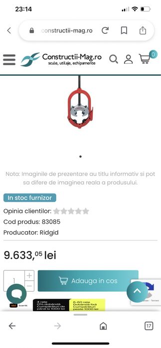 Ridgid foarfeca ghilotina teava 4-6” rothenberger rems