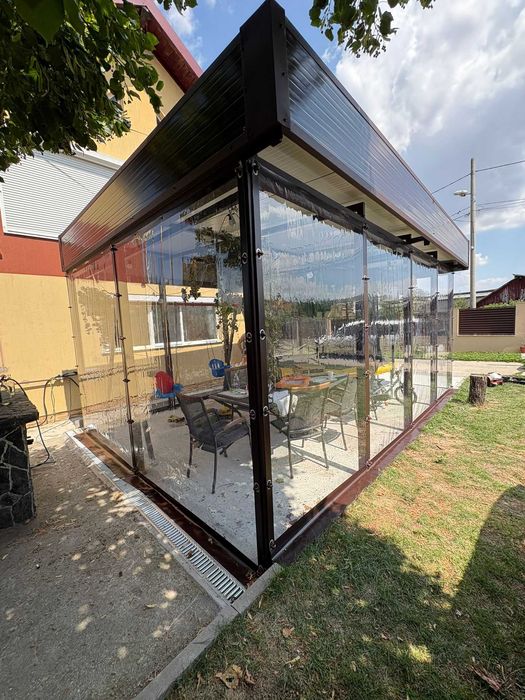 Folie terase si foisoare, folii transparente terasa Cristal premium