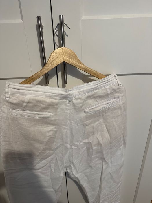 Pantaloni, M, Zara, albi, bărbați, in
