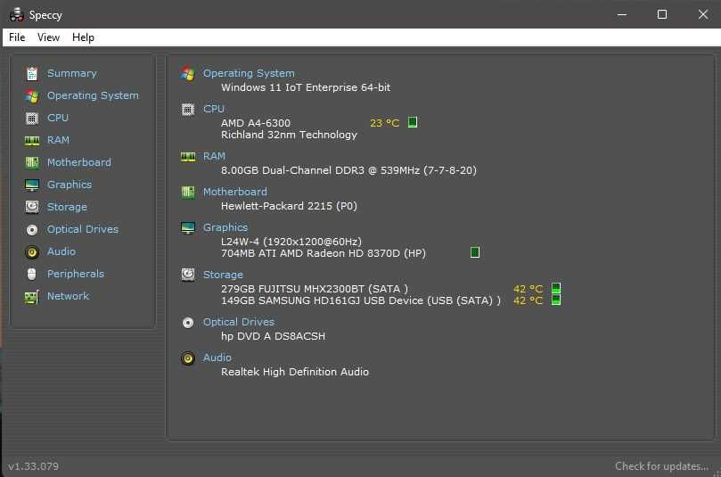 Calculator Unitate PC HP EliteDesk AMD  A4 6300B 3.9 Ghz Windows 10