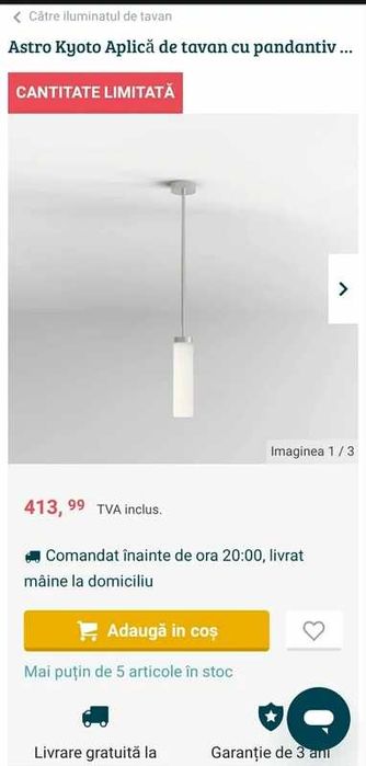 Lustra de iluminat Astro Kyoto LED