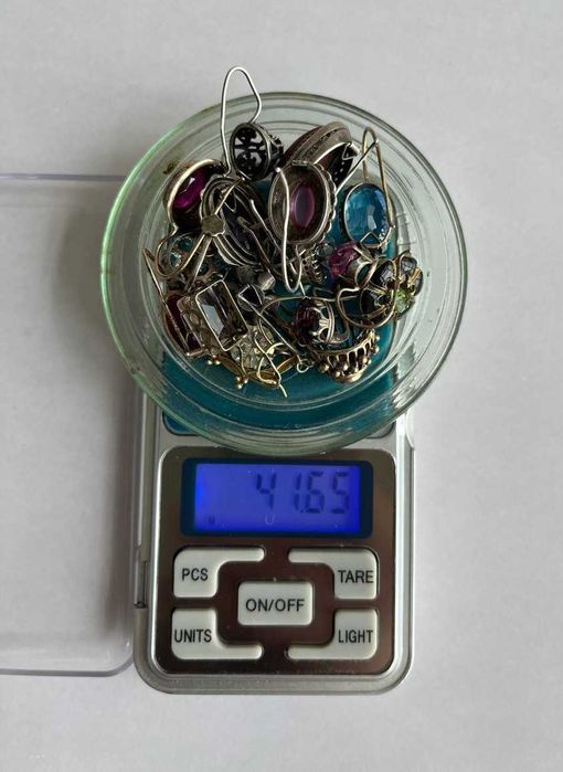 Серьги потеряшки серебро 875 проба
