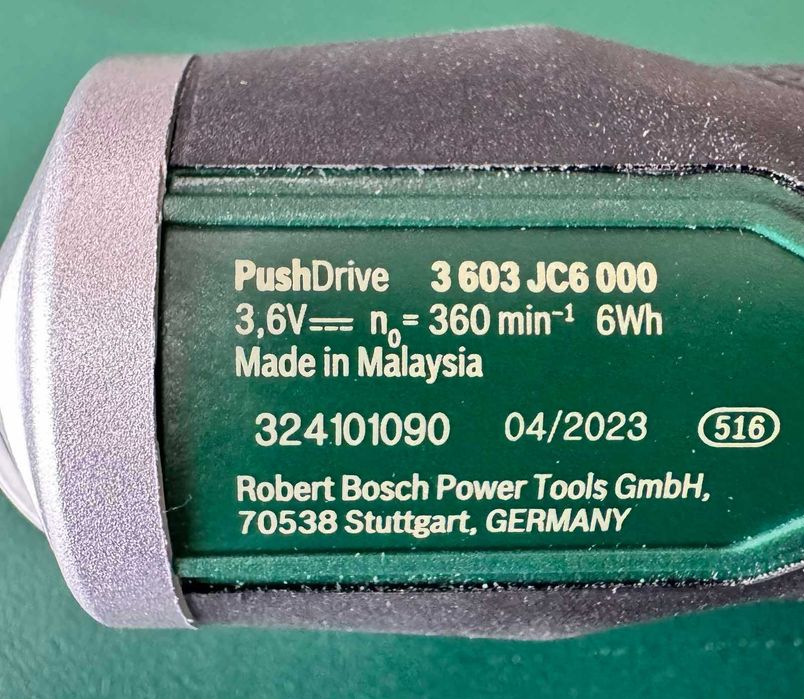 Акумулаторна  отвертка Bosch PushDrive  3.6 V 1.5 Ah 5 Nm