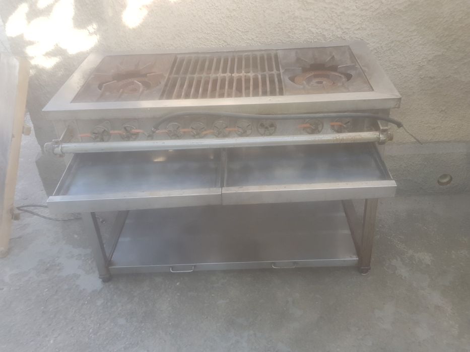 Kafe va oshxonalar uchun zanglamas metaldan (nerjaveyka) gaz plita sot