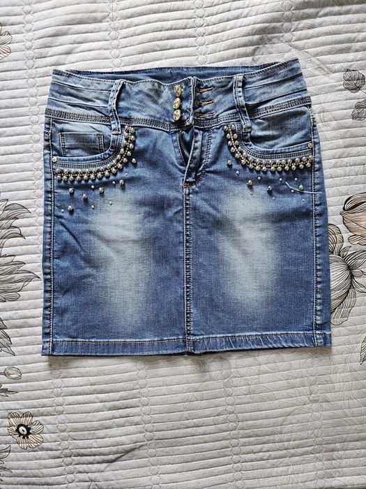 Юбки джинсовые 48 размер