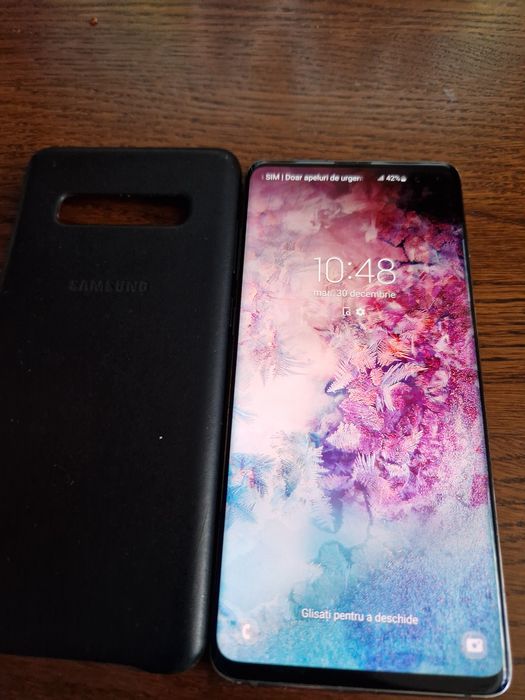 Oferta! Samsung s10+,folie fata spate de nou,126gb,black,plus,necodat
