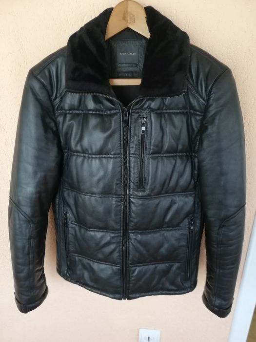 Geaca piele bărbați Zara Man S