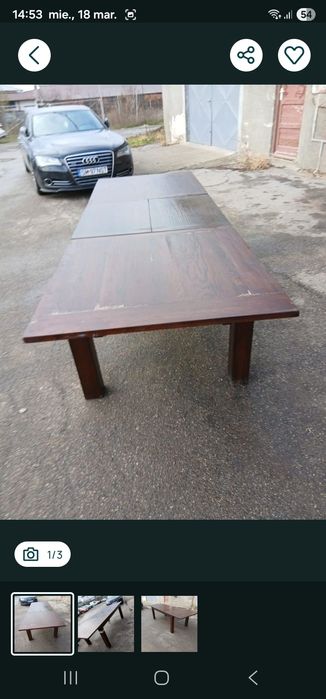 Vând masa din lemn masiv preț 750 RON