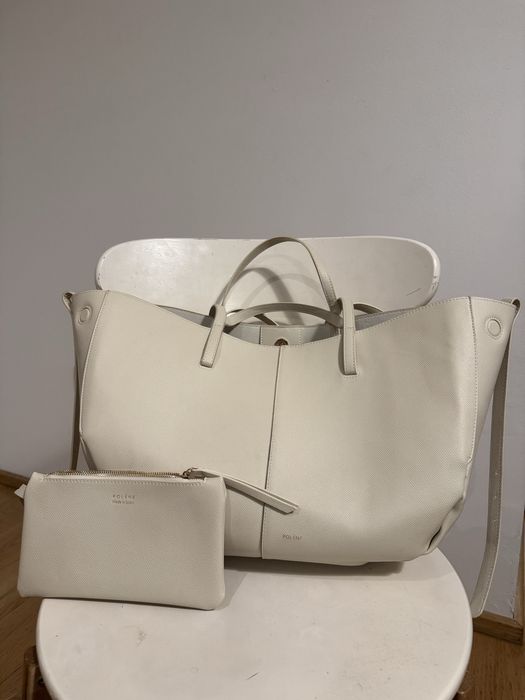 Голяма Бяла Чанта Polene с несесер
