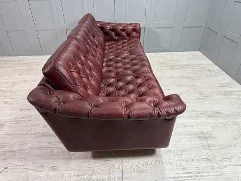 Винтидж диван 3-ка естествена кожа Р473-Д