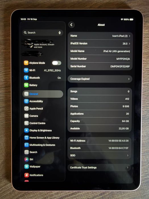 iPad Air 4 64 Gb Rose Gold
