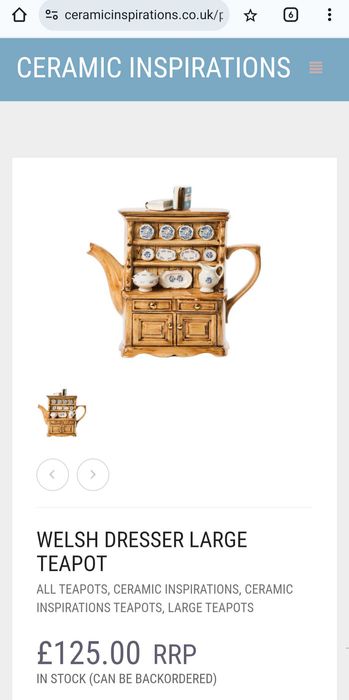 Красив ръчно изработен чайник Welsh dresser