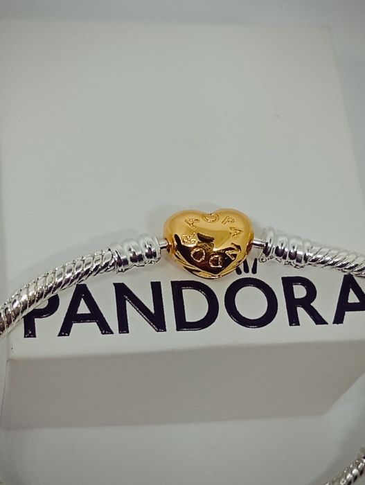 Brățară Nouă Pandora Moments Heart Gold Ale Met