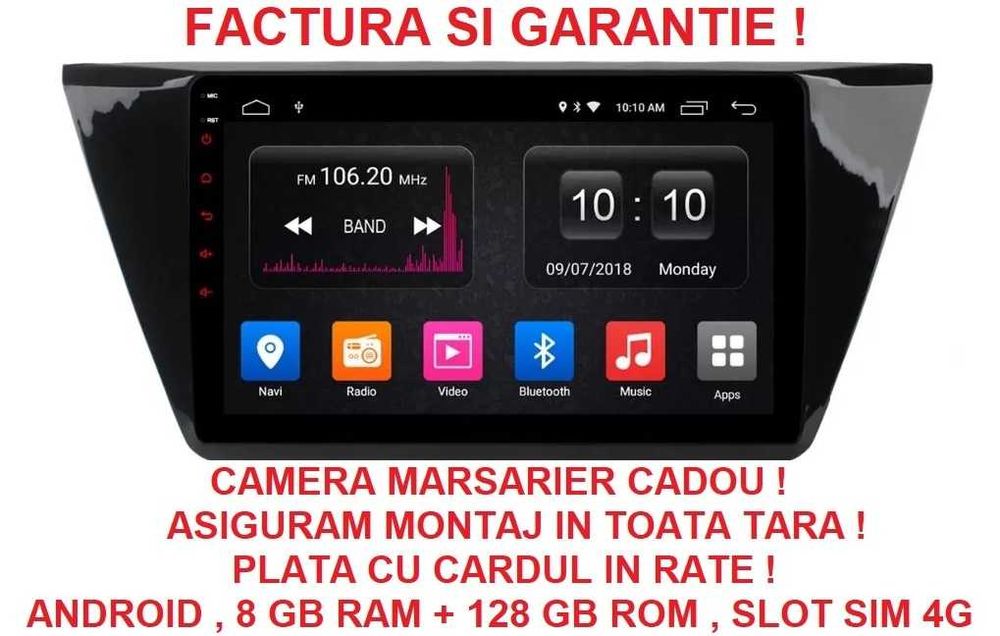 Navigatie Volkswagen Touran din 2015 - 2019 , Garantie 2GB 4GB 8GB RAM