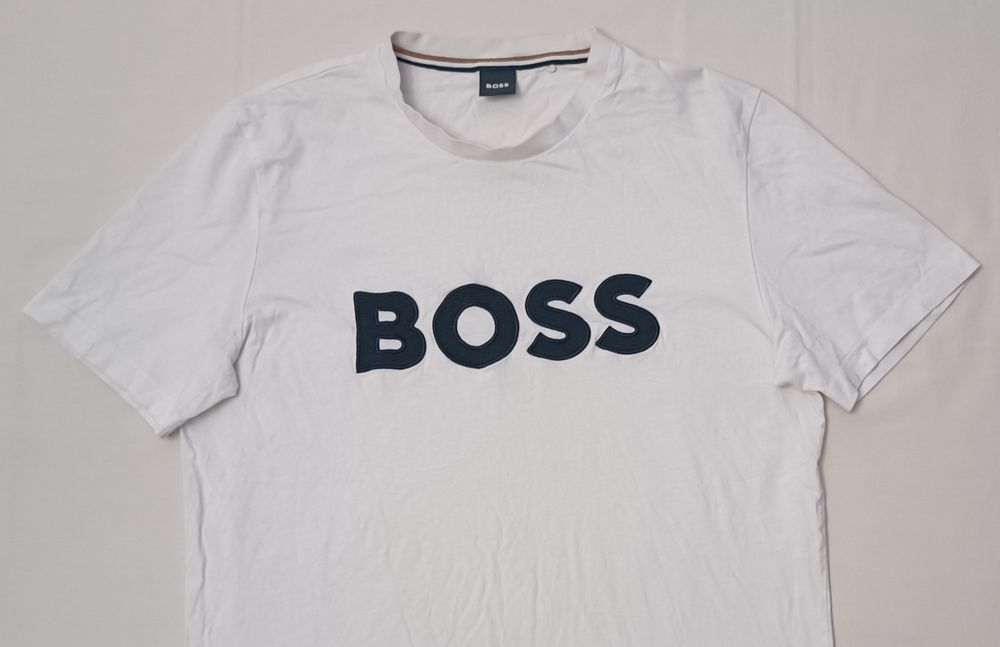 Hugo Boss Tee оригинална тениска XL Бос бяла памучна фланелка