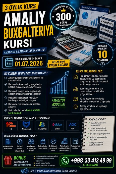 Amaliy buxgalteriya kursi