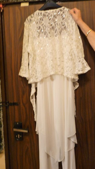 Дамски дълъг гащеризон с туника и връхно елече