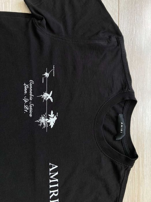 Amiri Cannabis Logo мъжка черна тениска размер M