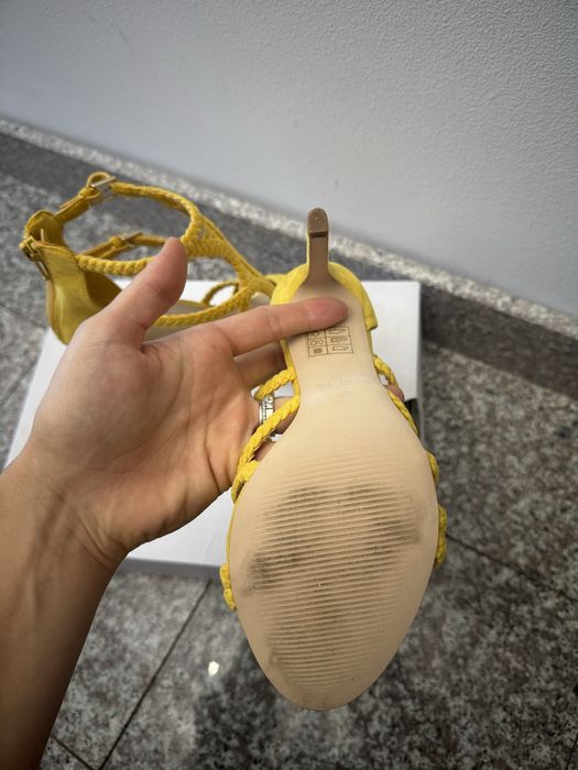 Sandale noi Aldo din piele cu bretele impletite