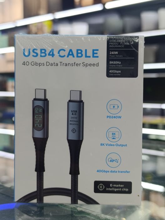 thunderbolt 4,usb 4 ,pd 240 w,/8 k 40 Gbps cabel
