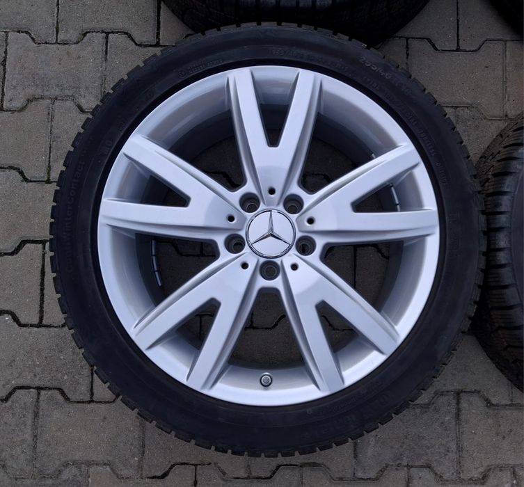 Jante Mercedes pe 18 cu anvelope iarna  Continental  8mm CLS E C roti Audi VW Skoda BMW