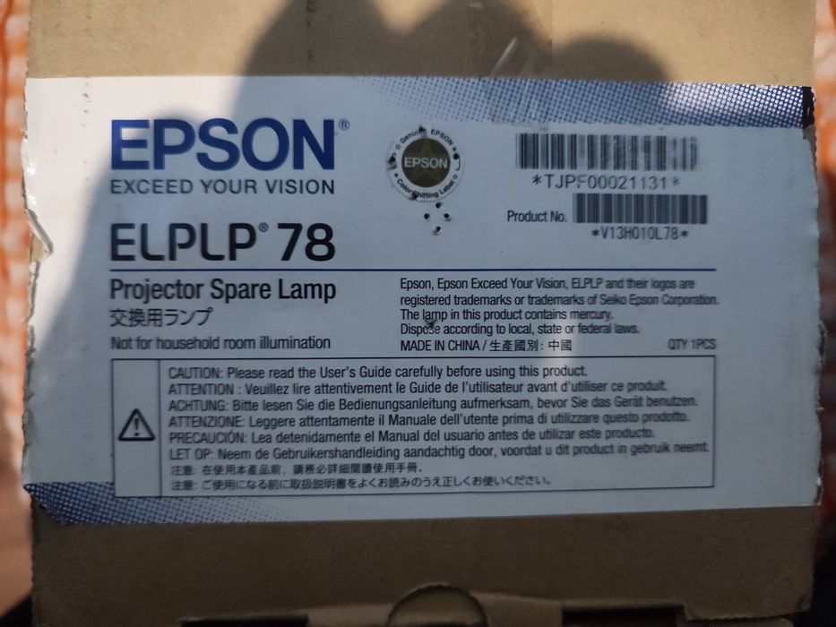 Лампа для проектора epson elplp78