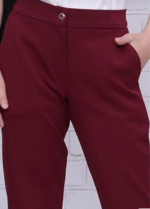 Школьные брюки бордовые