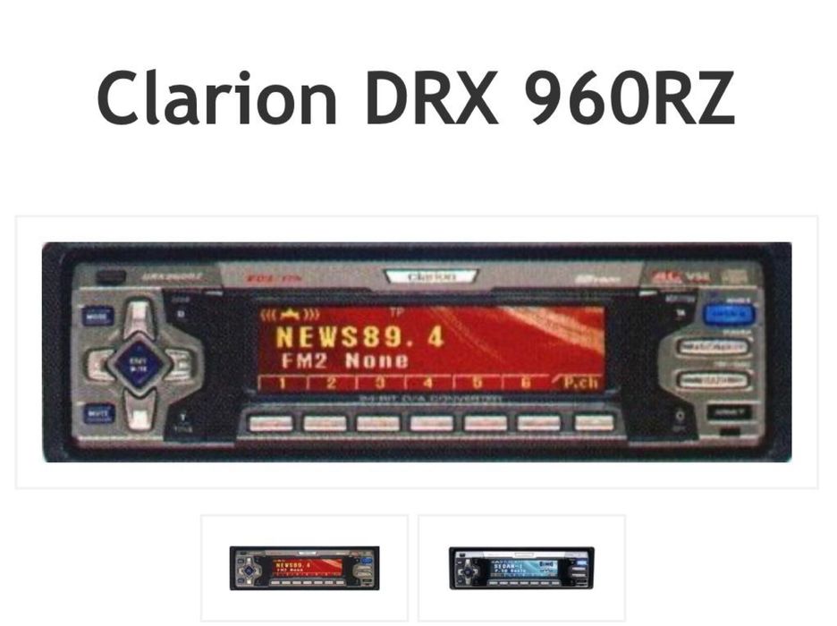 Cd player auto Clarion DRX 960RZ Hi end/Arx 8570 Rz-adaptor BT Usb