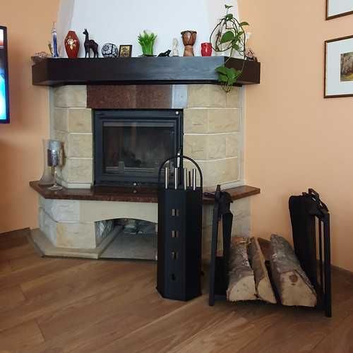 Метален кош за дърва