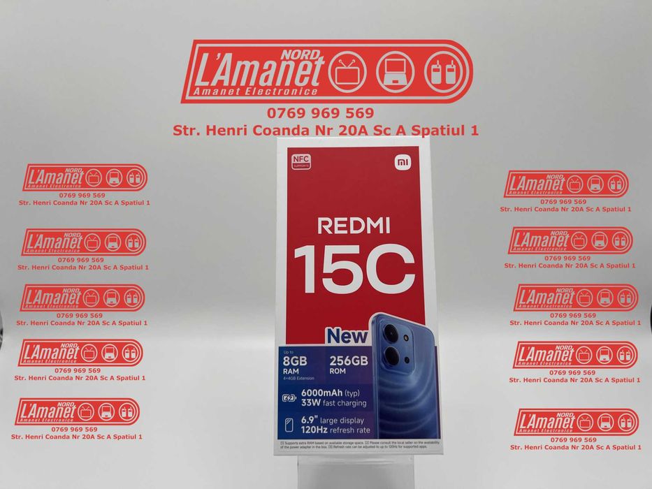 Xiaomi Redmi 15C Black 256GB 4GB Ram DualSim Sigiliu Original - Nord