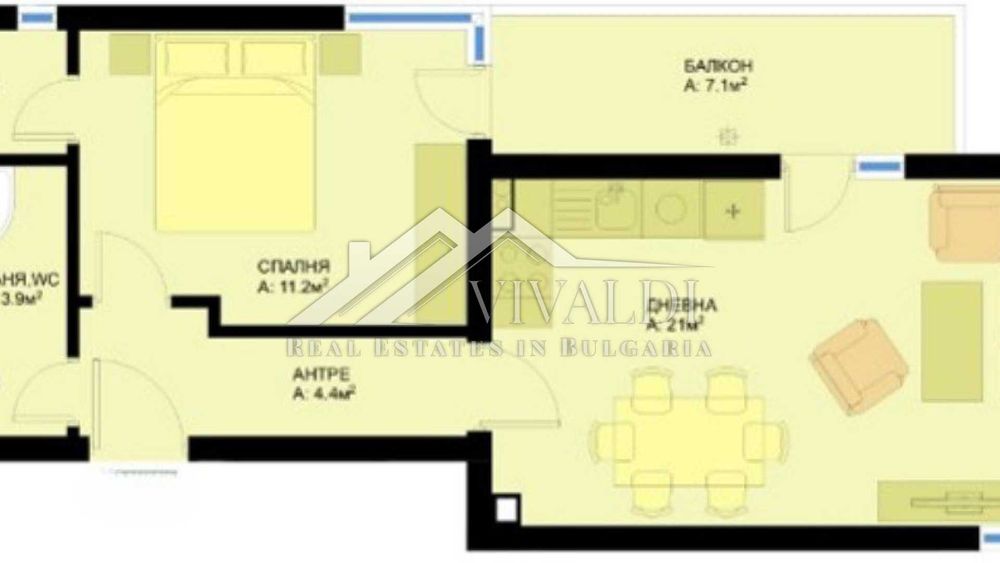 Продава се Двустаен апартамент в Варна, Център - 68 кв.м за 2250 €/кв.м - Снимка #9