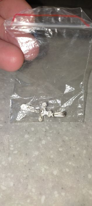 Серебряный крестик не родированный