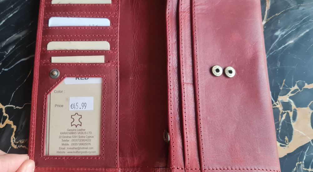 НОВО дамско портмоне 100% ЕСТЕСТВЕНА КОЖА