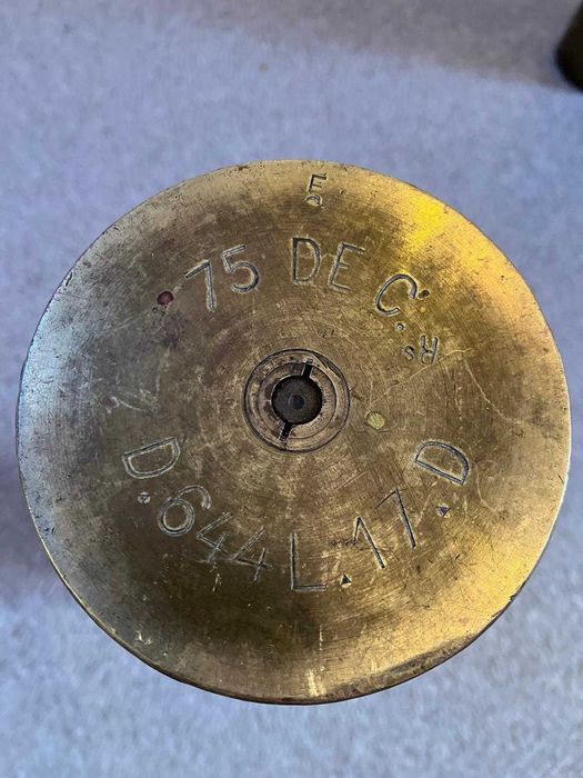 Tub obuz inert 75 mm francez, ww1 anul 1917, panoplie,decor