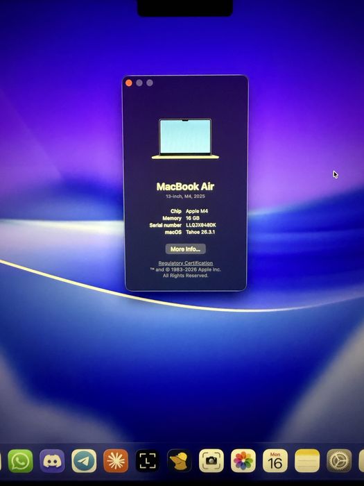 Macbook Air 13 M4 2025